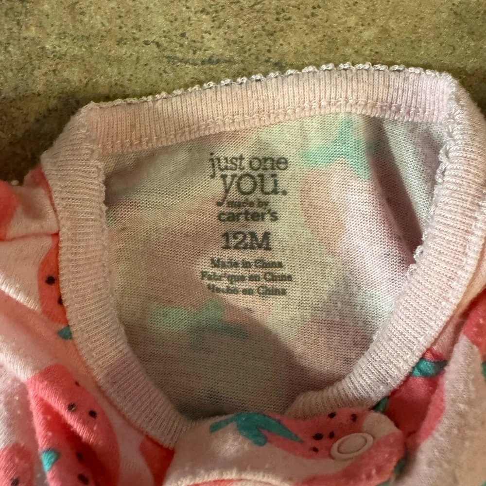 Carter's - 3 Pack Pink and Cream Kids Footies Pajamas, Size 12M